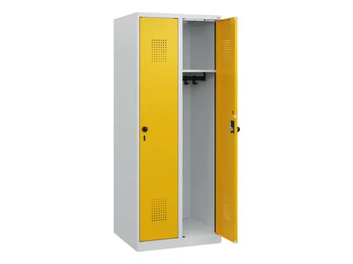 schoollocker,HxBxD 1530x600x500mm,2vak,vak B 300mm,draaigrendel