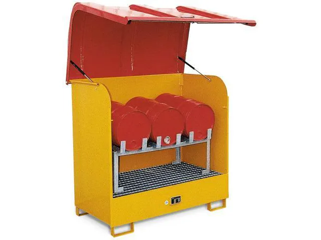 Depot Gevaarlijke Stoffen 1455x830x1450mm 2x200l Vol. 220l Oranje