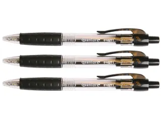 Balpen Quantore Grip drukknop zwart medium - 2