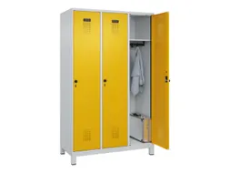 locker,HxBxD 1950x1200x500mm,3vak,vak B 400mm,draaigrendel,voeten