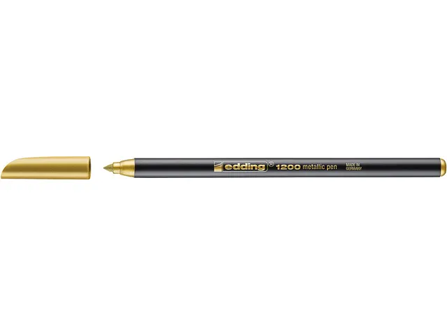 Edding 1200 metallic viltstift goud en zilver display 50 stuks