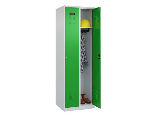 locker,HxBxD 1850x600x500mm,2vak,vak B 300mm,cil.-slot,staand op vloer