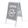 Stoepbord A1 complete set met print 'Open 24/7' Grijs