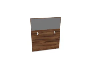 baliepaneel bureau aanbouw achter NP-tiepolo nut BN8078-grijs 1000mm - 1