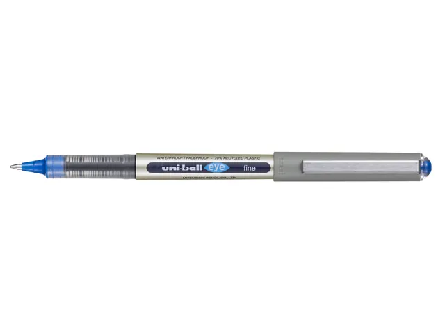 Rollerpen Uni-ball Eye eco 157E Medium blauw 0,7 mm