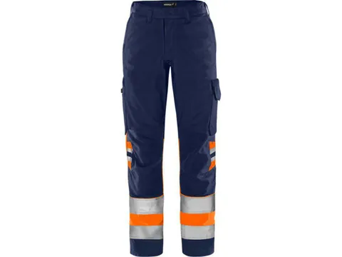 Fristads 2652 broek voor P/COT, fluo oranje/marineblauw, maat 48, per