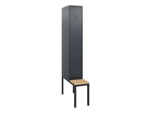locker met bank,HxBxD 1950x300x815mm,1vak,vak B 300mm,cil.-slot