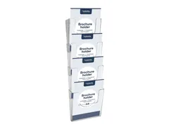 Folderhouder Europel 4 x A4 wand staand koppelbaar transparant