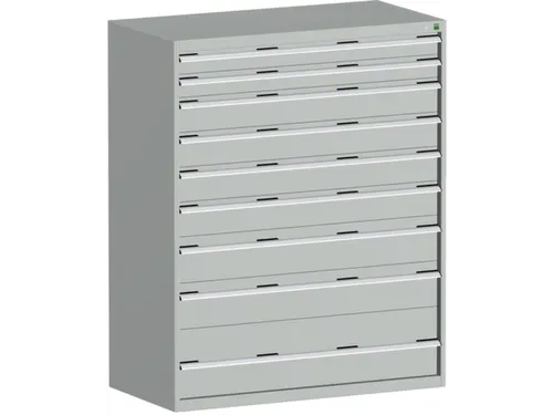ladekast HxBxD 1600x1300x650mm 9laden zware lasten RAL7035