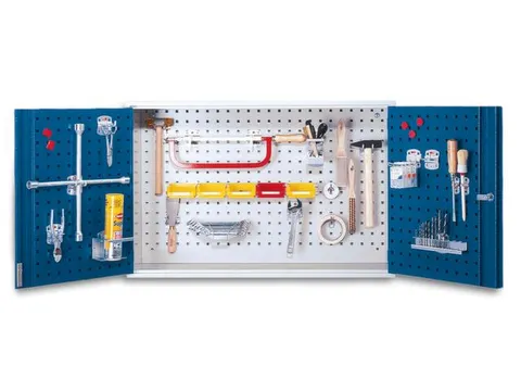 Hangkast 620x920x335mm Deuren/wanden Geperforeerd Ral7035