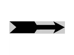 Sticker,Pijl Rechts,Aluminium Gemerkt,Gemoffeld,Zwart