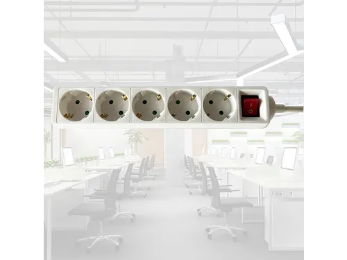 Stekkerdoos BRASQ 5 voudig 1.4 meter wit