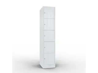 lockerkast cil.slot 1950x396x640mm 1x5 vakken RAL7035 front RAL7035 - 1