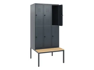 Dubbeldekse dekenkist,HxBxD 1950x900x815mm,3x2vak.,vak B 300mm - 2