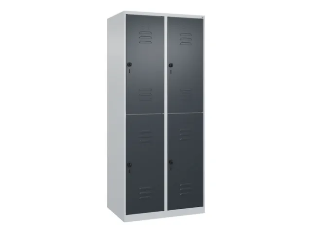 dubbeldekse locker,HxBxD 1850x800x500mm,2x2vak.,vak B 400mm