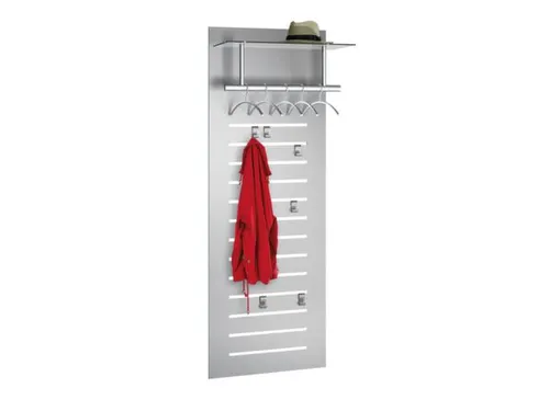 Design-Wandgarderobe Hxbxd 1700X600X330Mm 6Haken 5Kleerhangers Ral9006