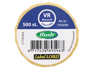 Voedseletiketten 59x23x59mm Flushlabel VR weg op ZO - 1