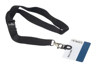 Textielkoord Durable 8187 met card fix zwart - 1
