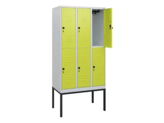 dubbeldekse locker,HxBxD 1950x900x500mm,3x2vak.,vak B 300mm - 2
