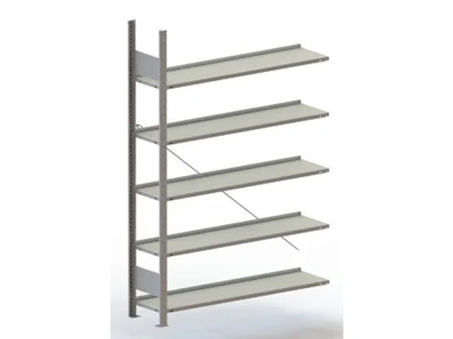 Inhaakstelling Aanbouwveld Verzinkt 1850x1006x336mm 5legborden 80kg