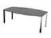 vergadertafel,HxBxD 740x2000x1200mm,vatvormig,MS-donkergrijs