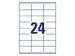 etiket Avery ILK 70x35mm 100 vel 24 etiketten per vel wit