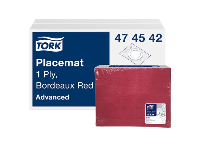 Tork 474542 Placemat Bordeaux Advanced 1-laags decor 42x30cm