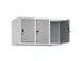 opzetkast,v. locker,3vak.,vak B 300mm,HxBxD 500x900x500mm,draaigrendel
