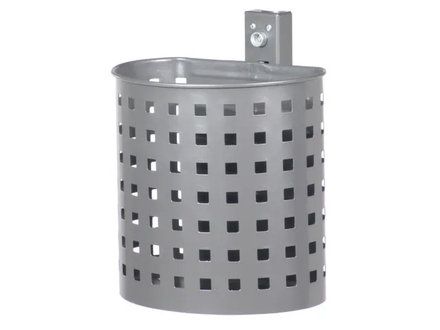 Afvalbak Staalplaat 20 Liter Geperforeerde Wanden Met Wandbevestiging