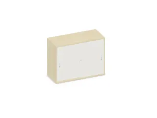 schuifdeurkast,HxBxD 770x1000x430mm,decor romp esdoorn,decor front wit - 1