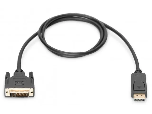 DisplayPort-adapterkabel type DP DVI (24+1) m/m 1m DP 1.1a Zwart