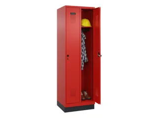 locker,HxBxD 1950x600x500mm,2vak,vak B 300mm,draaigrendel,sokkel - 1