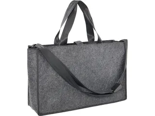 Bureautas Juscha voor hybride werken donker grijs 50x28x15cm - 1