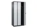 armoire vestiaire noir et blanc,HxlxP 1850x900x500mm,3compart.