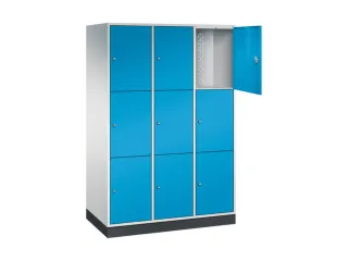 grootvolume-lockersysteem,RAL 7035/RAL 5012,HxBxD 1950x1220x600mm - 1