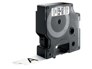 Labeltape Dymo 16954 D1 S718050 19mmx3.5m nylon zwart op wit - 3