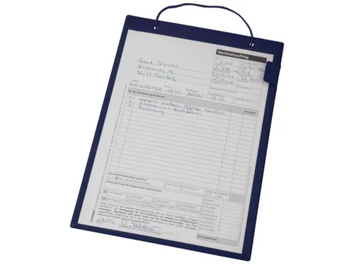 Ordermappen Kunststof Plaat Met Afdekking Din A4 Blauw