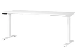 Elektrisch ihv bureau,HxBxD 720-1200x1800x800mm,blad wit,T-voet wit