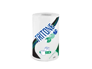 Keukenrol Celtex Tritone 3-laags wit 220 vel krimp a 12 rol - 1