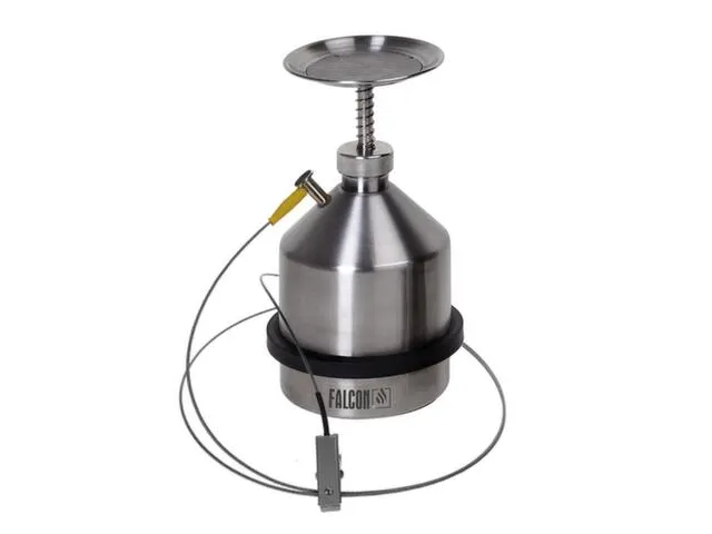 plunjerkan,m. dompelbord,m. aardaansluiting,RVS,1l,HxØ 258x132mm