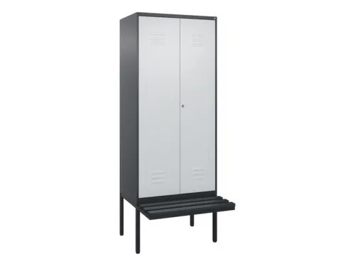 locker voor scheiding van kleding,HxBxD 2120x800x815mm,2vak