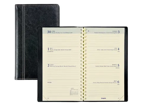 Agenda 2027 Brepols Interplan Palermo 7 jours/2 pages spirale noir