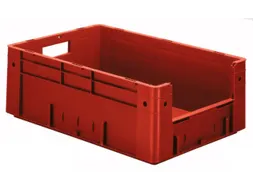 Euronorm Stapelkrat Rood 210x600x400mm 38l Gesloten Grijpopening
