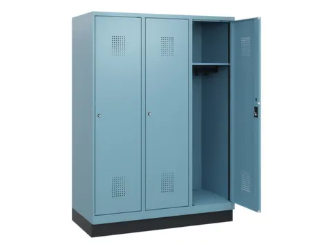schoollocker,HxBxD 1630x1200x500mm,3vak,vak B 400mm,cil.-slot,sokkel
