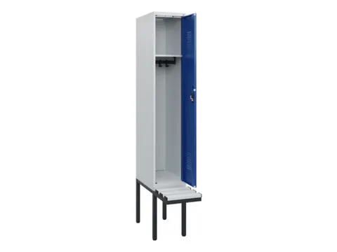 locker met bank,HxBxD 1950x300x815mm,1vak,vak B 300mm,cilinderslot