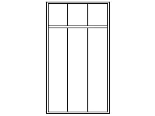 locker,RAL 7035,HxBxD 1850x900x500mm,3vak,vak B 300mm,cil.-slot,sokkel