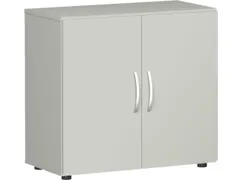 kantoorkast met openslaande deuren HxBxD 752x800x420mm hout lichtgrijs