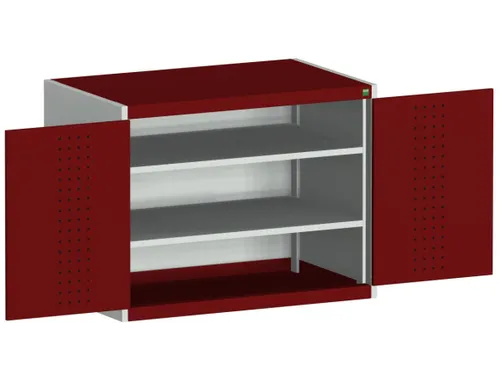 kast met geperforeerde platen,HxBxD 800x1050x650mm,2xStalen bodem