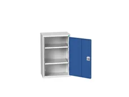 hangkast,HxBxD 800x525x350mm,vleugeldeur,2xStalen bodem,romp RAL7035