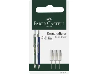 Reservegum Faber-Castell met reinigingsnaald set a 3 stuks - 1